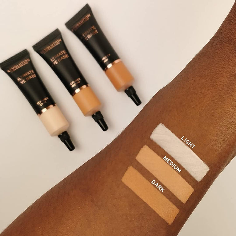 Revolution Ultimate Eye Base Makeup Primer for Long-Lasting Crease-Free Wear, Light, 15 ml - Vegan and Cruelty Free