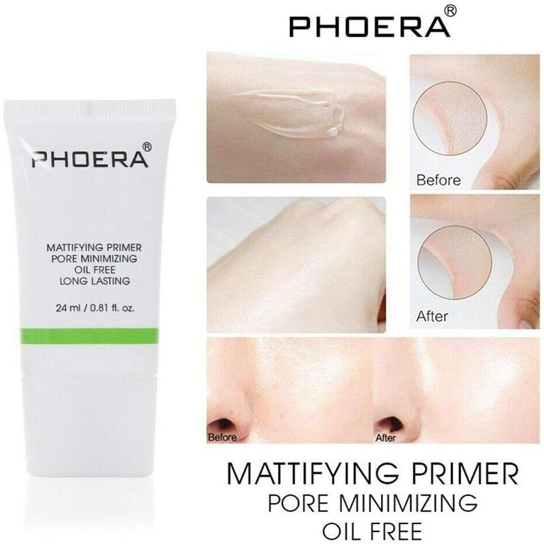 PHOERA Matte Perfection Face Primer with Aquapurity - Oil Controlling Makeup Base for Skin Protection (24ml)
