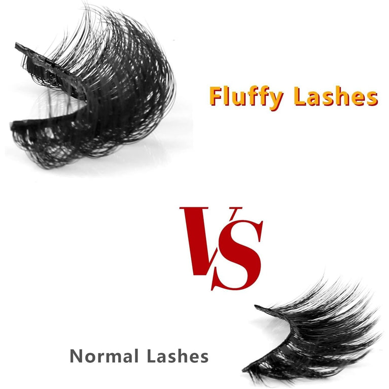 Leipple 8D Mink Effect False Eyelashes - 8 Pairs Reusable, Waterproof and Natural Looking Faux Eyelashes - Perfect for Everyday and Special Occasions (QZ-04)