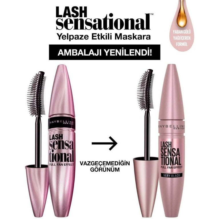 Maybelline New York Sensational Lash Volume Mascara in Very Black, 9.5 mL