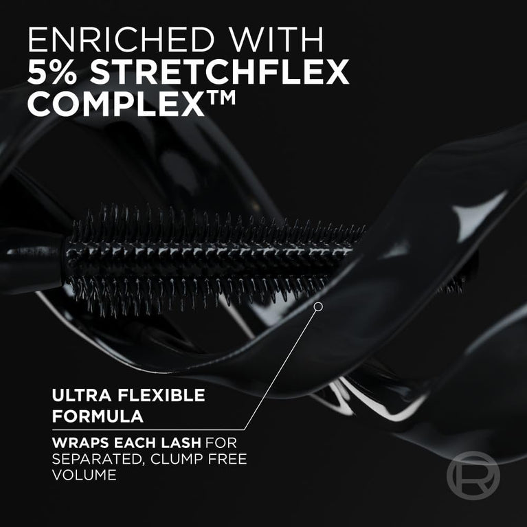 L'Oreal Paris Million Lashes Panorama Mascara, Volumising Formula for Bold, Wide-Eyed Look, 1.4x Magnified Eye Effect, Suitable for Sensitive Eyes, Clump-free Application