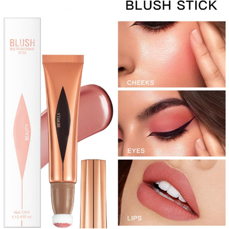 Versatile Cream Blush in Natural Pink - Dual Use for Cheeks and Eyes (#02)