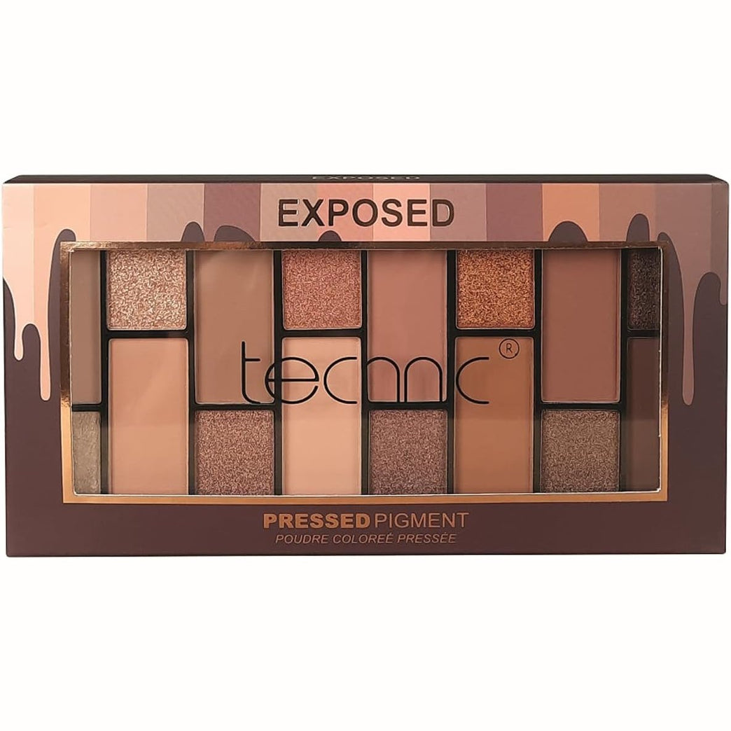 Technic Versatile Eyeshadow Palette - 16 Shades of Browns, Bronzes, and Neutrals for Day-to-Night Looks, PETA Approved and Vegan, 29.6g