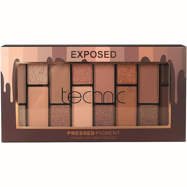 Technic Versatile Eyeshadow Palette - 16 Shades of Browns, Bronzes, and Neutrals for Day-to-Night Looks, PETA Approved and Vegan, 29.6g