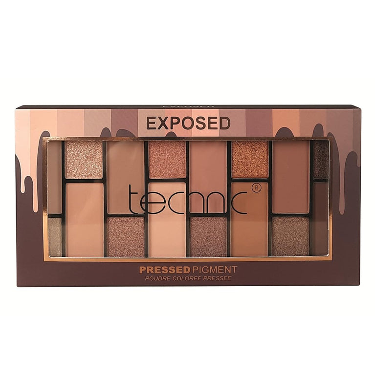 Technic Versatile Eyeshadow Palette - 16 Shades of Browns, Bronzes, and Neutrals for Day-to-Night Looks, PETA Approved and Vegan, 29.6g