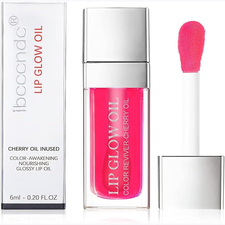 AOOWU Tinted Lip Oil Gloss, Long-Lasting Lip Hydrator, Nourishing Lip Makeup with Glitter Shine, Moisturizing Liquid Lipstick for Women, Perfect for Lip Care and Cosmetics