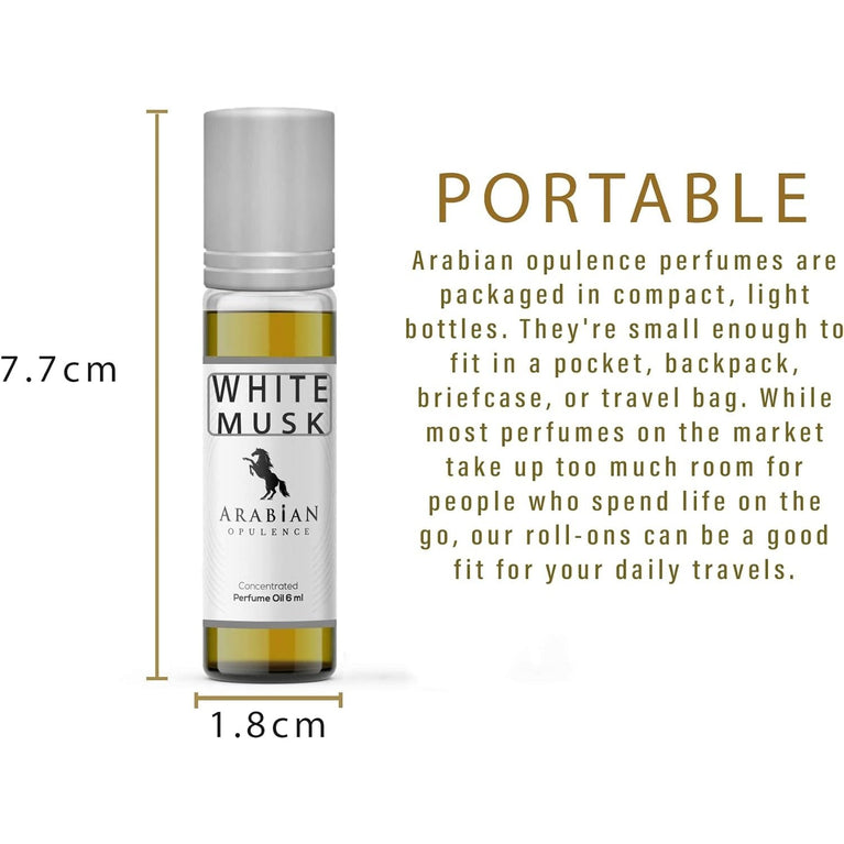 White Musk Perfume Oil for Women - 6ml Roll-On Bottle