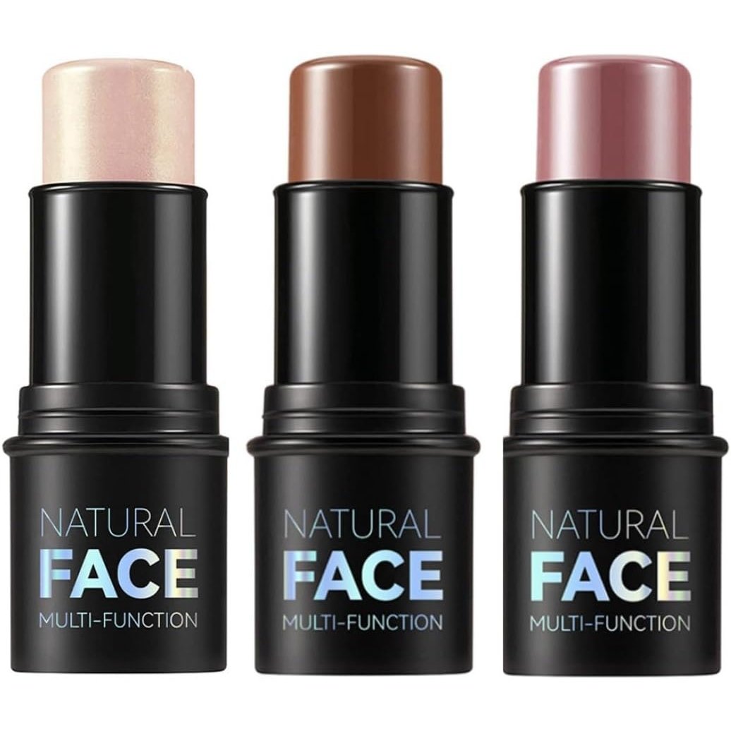 Ultimate 3-in-1 Cream Contour Beauty Wands with Waterproof Blush and Highlighter Sticks