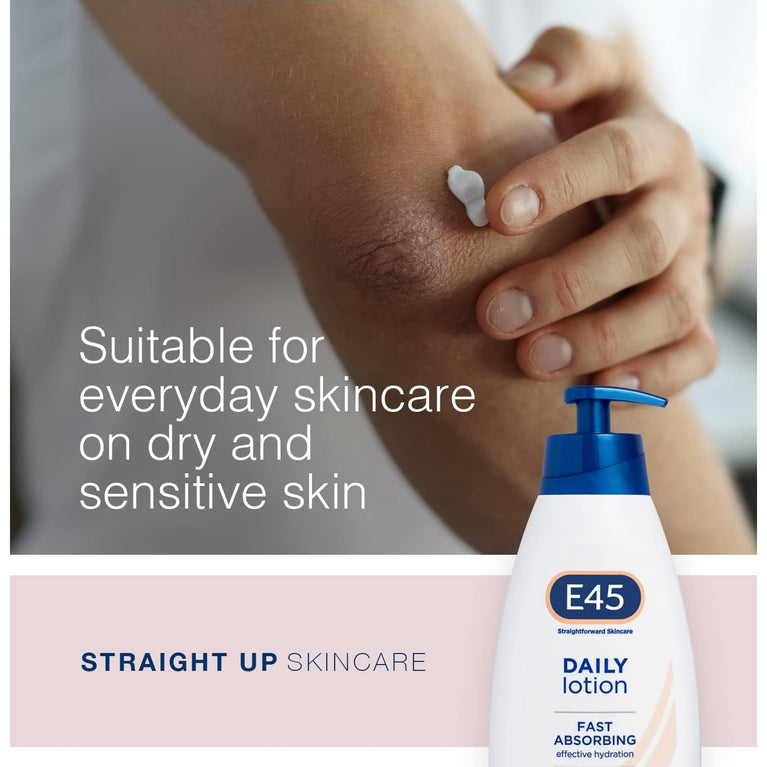 E45 Daily Skin Lotion - Lightweight Hydrating Moisturiser for Very Dry Skin