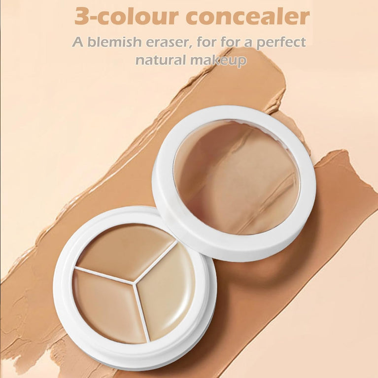 3-in-1 Color Correcting Concealer Palette for Radiant & Flawless Complexion