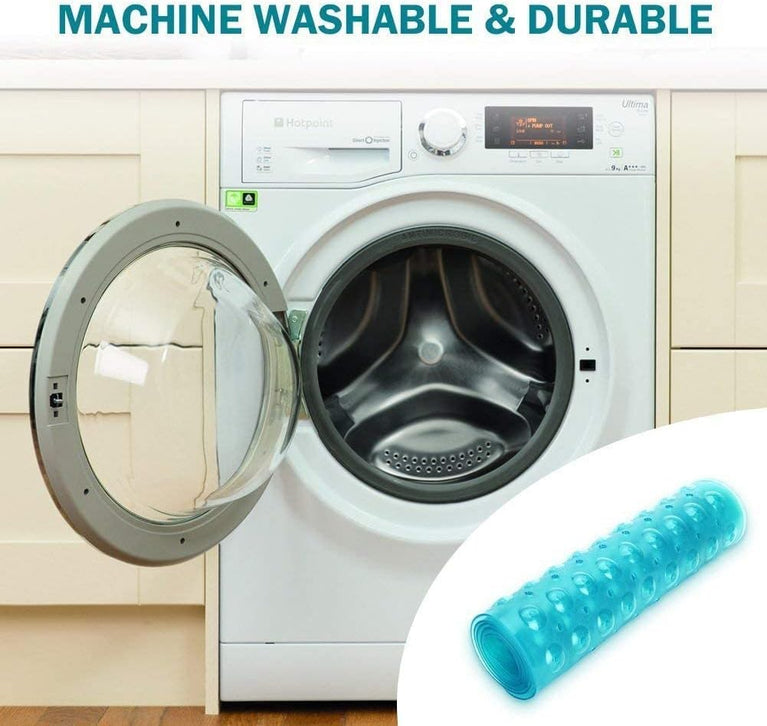 Wimaha Non-Slip Bathtub Mat with Extra Long Coverage and Machine-Washable Design, Teal Color