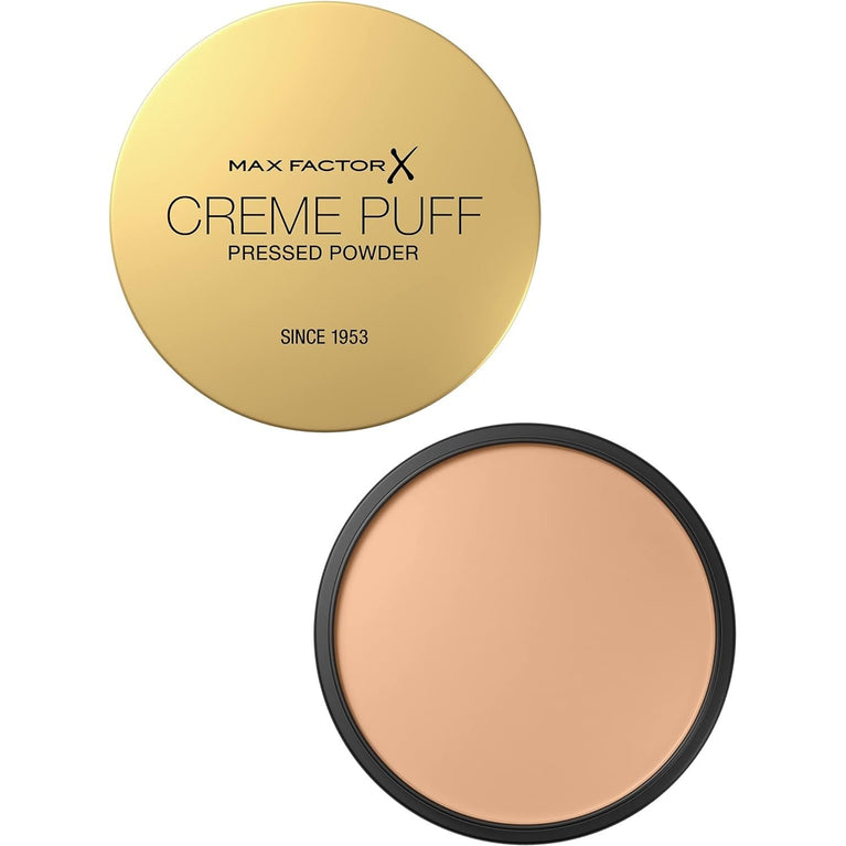 Max Factor Translucent Crème Puff Pressed Powder for Flawless Finish and Shine Control, 14g