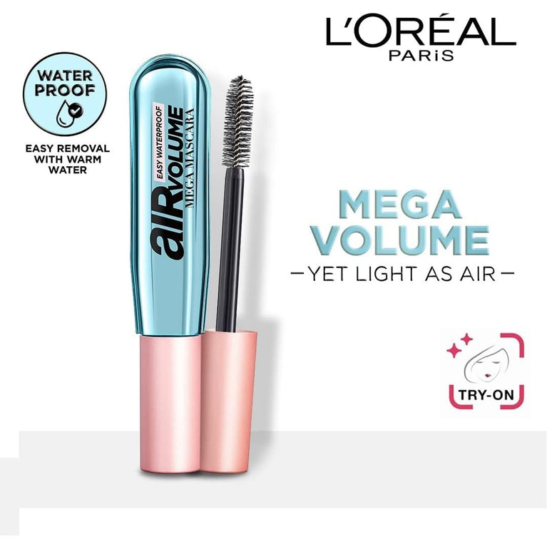 L'Oreal Paris Inflated Lashes Mascara, Long Lasting, Resistant to Smudging and Flaking, Easy Removal with Warm Water, Black