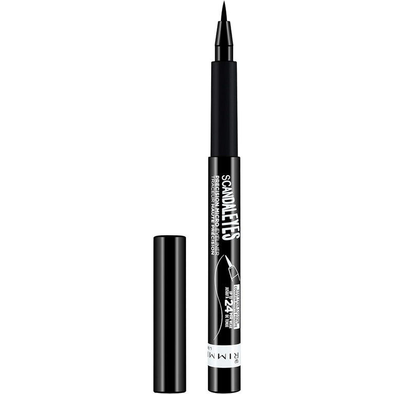 Rimmel Scandal'eyes Ultra-Black, Long-Lasting Precision Liquid Eyeliner with Unique 3D Felt Tip - 1.1ml