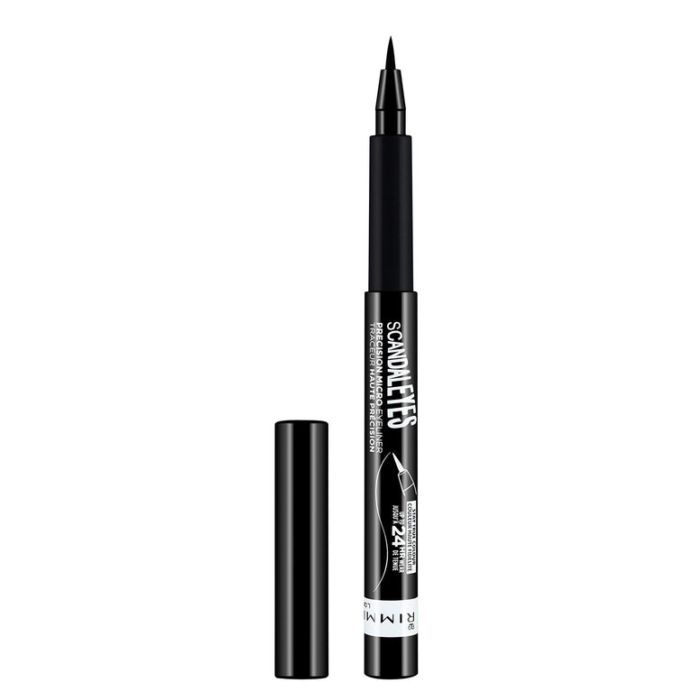 Rimmel Scandal'eyes Ultra-Black, Long-Lasting Precision Liquid Eyeliner with Unique 3D Felt Tip - 1.1ml