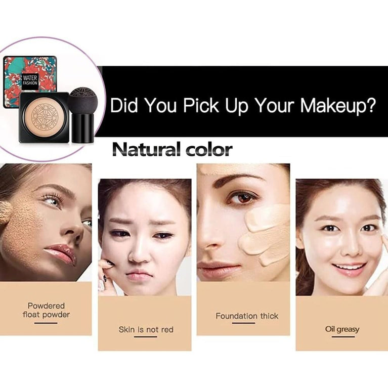 AONAT Air Cushion BB Cream with Mushroom Sponge Head: Concealing, Hydrating, and Oil-Controlling Foundation for a Naturally Flawless Look
