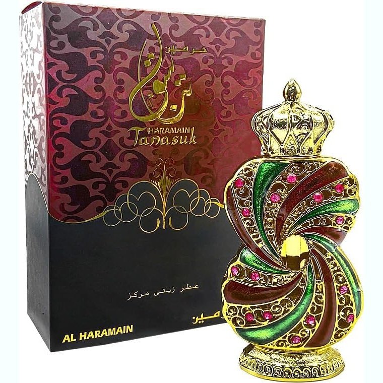 Tanasuk Perfume Oil by Al Haramain - 12ml | Amber Vanilla Fragrance for Women and Men