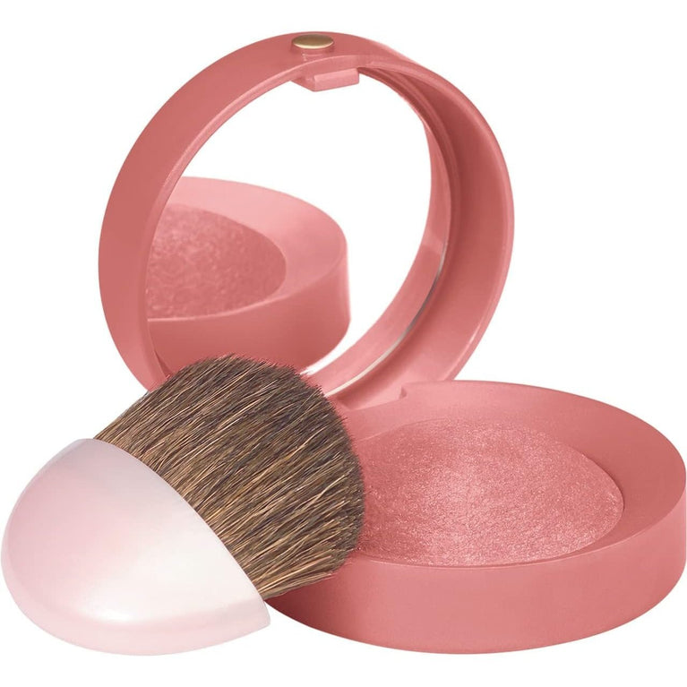 Bourjois Seamless Radiant Blush in 74 Rose Ambre Shade, 2.5g with Compact Mirror and Brush