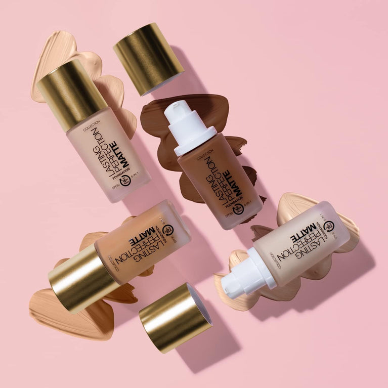 Collection Cosmetics 16-Hour Wear Matte Foundation with Full Coverage - Biscuit, 27ml
