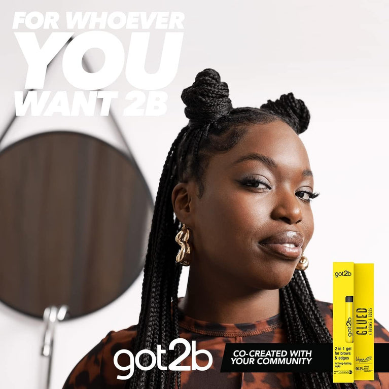 got2b Eyebrow & Edges 2 in 1 Wand Gel - Vegan, Non-Sticky, 72hr Super Hold, Free From Silicones and Alcohol, 16 ml