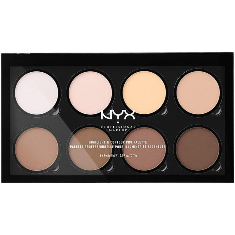 NYX Pro Blendable Highlight & Contour Palette: Matte & Pearly Shades for Custom Sculpting