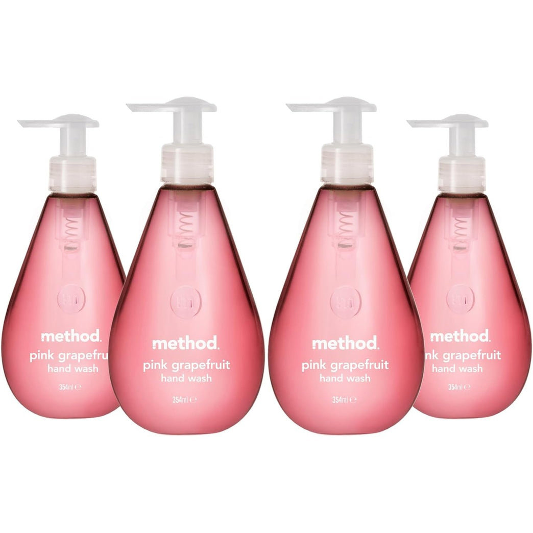Method Pink Grapefruit Hand Wash, Pack of 4, 354ml