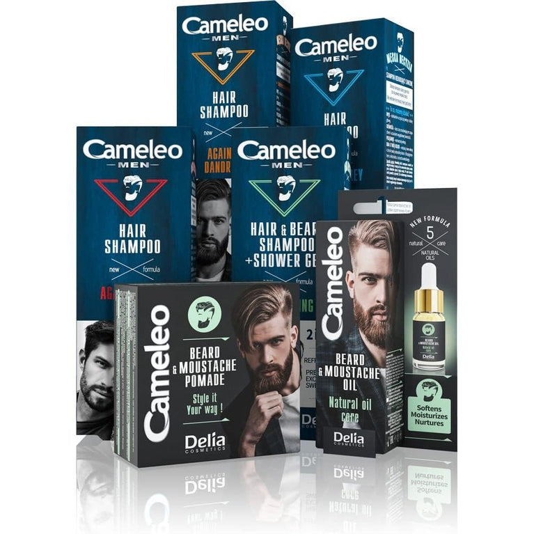 Cameleo Men - Grey Hair Solution Hair Colour for Men & Beard | 5-Min Natural Effect | Ammonia-Free | 30ml