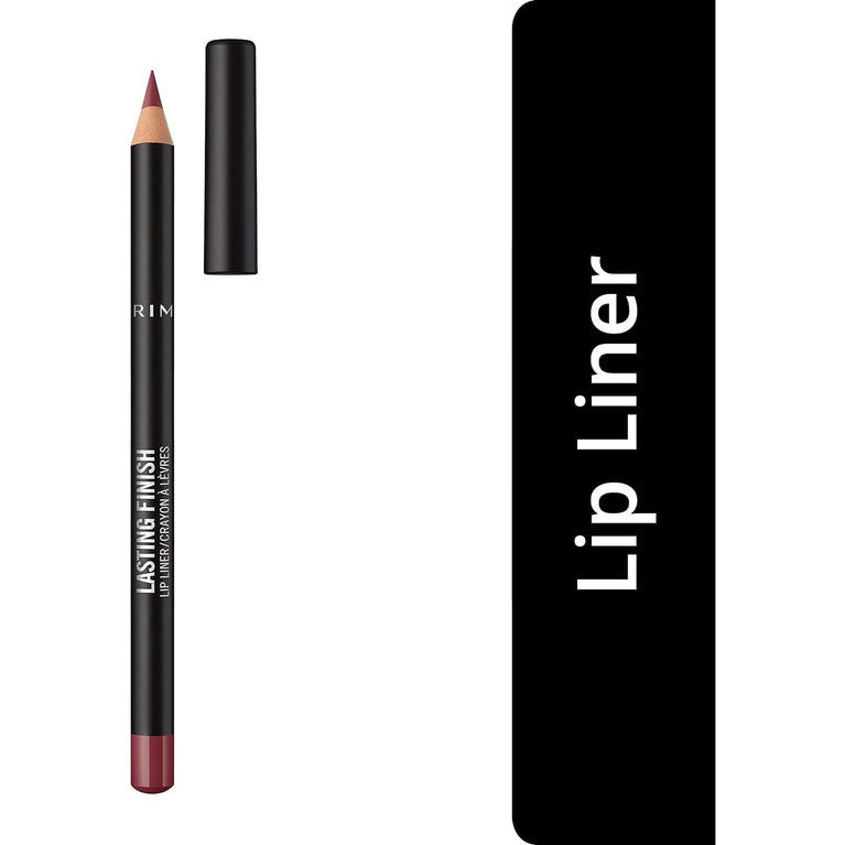 RIMMEL 8-Hour Wear Lip Liner in Wine Shade, 4g - Creamy and Blendable for Precise Application
