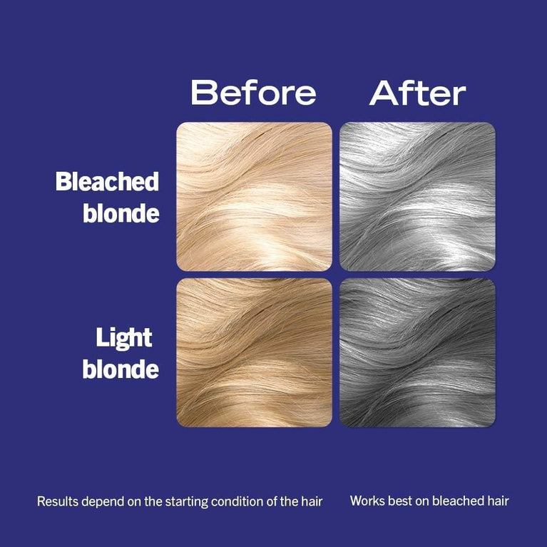 Shiny Silver Hair Dye with Coconut Oil Infusion for Long Lasting Metallic Tones