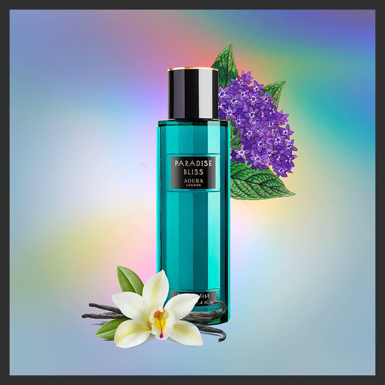 AOURA LONDON Womens Body Mist Gift Set: Love Rush, Midnight Passion, Pretty Woman, & Paradise Bliss (4x60ml)