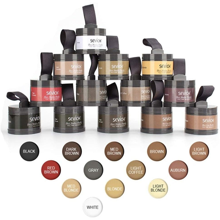 Instantly Hairline Shadow - SEVICH Hairline Powder, Quick Cover Grey Hair Root Concealer, Eyebrows & Beard Line, Hair Root Touch Up for Thinning Grey Hairline, Windproof&Sweatproof, Dark Brown