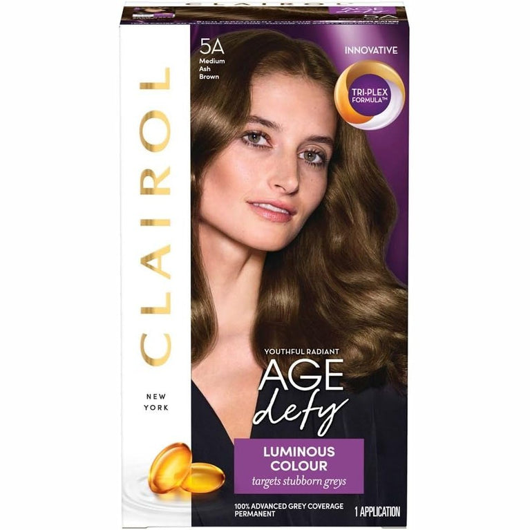 Clairol Age Defy 5A Medium Ash Brown Hair Color Kit