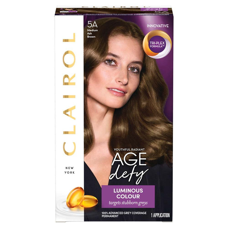 Clairol Age Defy 5A Medium Ash Brown Hair Color Kit