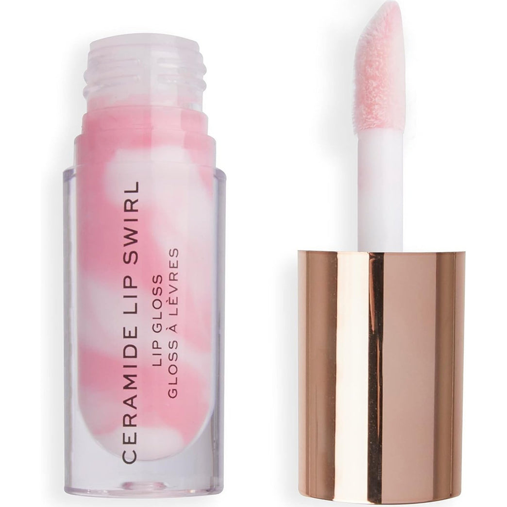 Makeup Revolution, Hydrating Ceramide Lip Gloss, Pure Gloss Clear, High Shine Tint, 4.5ml