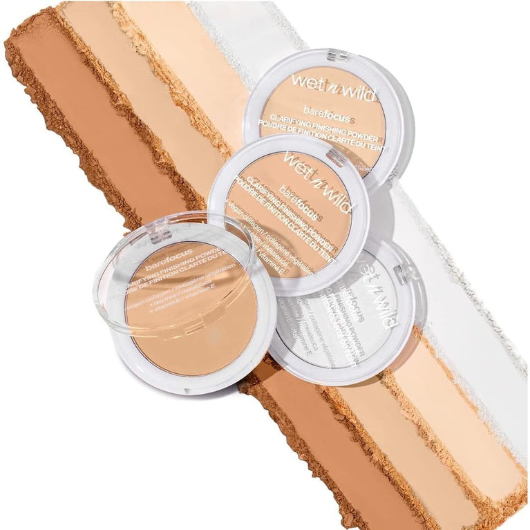 Wet 'n' Wild Flawless Matte Finish Powder for Light-Medium Skin - Infused with Hyaluronic Acid, Vitamin E, and Collagen