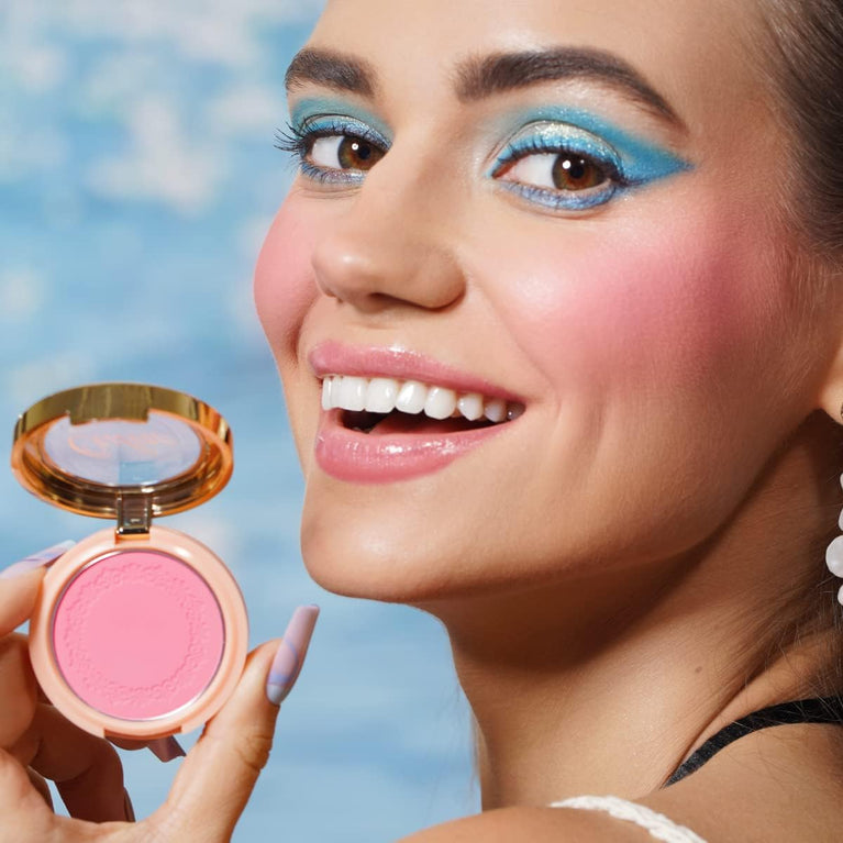 Oulac Baby Pink Vegan Mineral Blush - Customizable Radiance for Cheeks