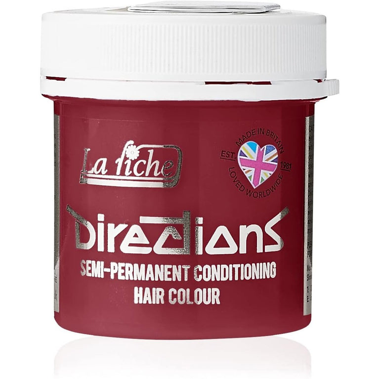 DIRECTIONS Pillarbox Red Semi-Permanent Hair Colour - 88ml Tub