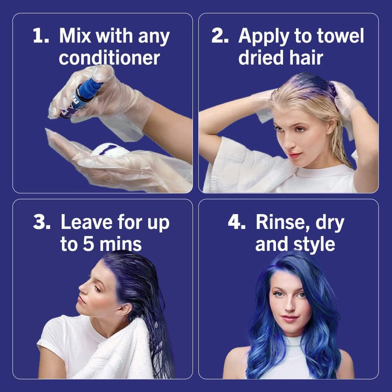 Schwarzkopf LIVE Colour Drops, Vegan, Semi-permanent, Blue Hair Dye, Lasts 2 to 12 Washes, Crystal Blue 30 ml