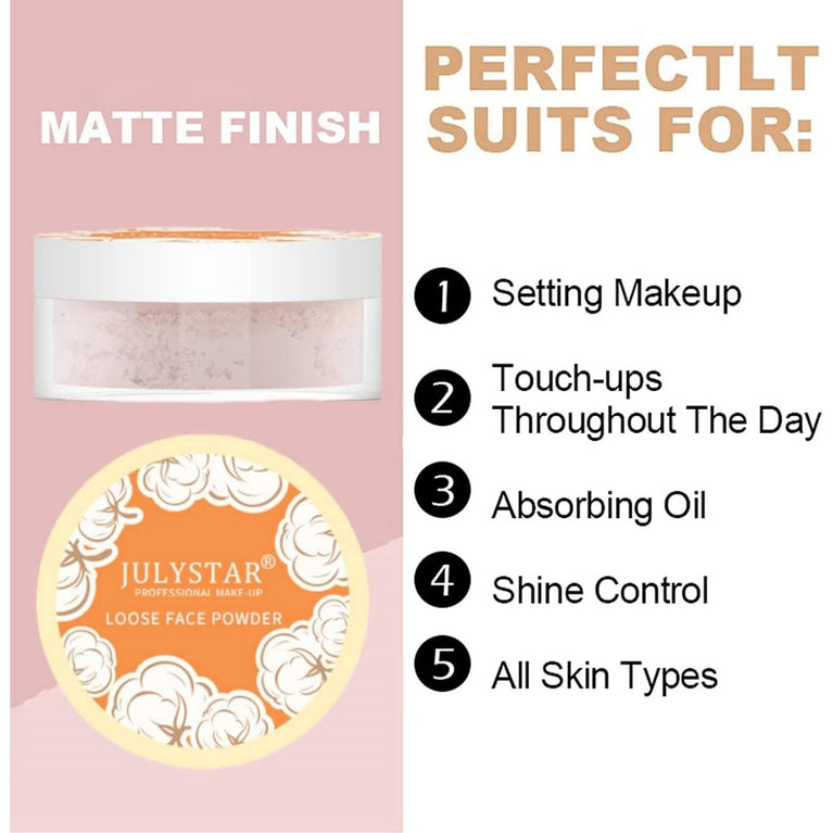 Versatile Matte Finish Loose Setting Powder