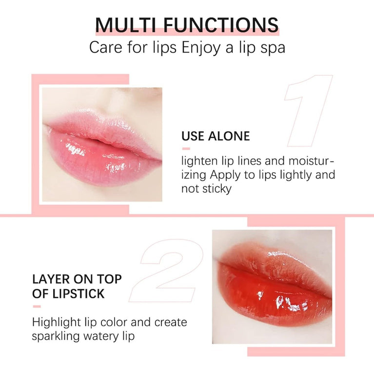 Luxurious Lip Plumper Gloss Oil for Nourishing and Hydrating Dry Lips with Easy-to-Use Big Brush - 02#