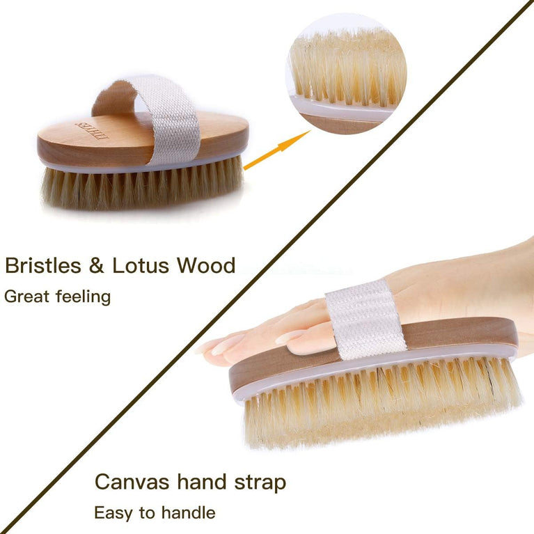 Ithyes Dry Brushing Body Brush for Gentle Exfoliation and Lymphatic Function Improvement