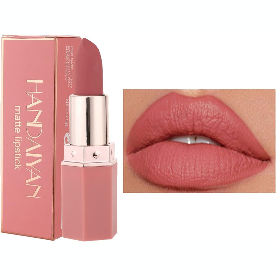 Silky Matte, Waterproof Lip Gloss with Full-Coverage Lip Color - Long Lasting, Non-Stick Velvet Lipstick in Honey Peach - Ideal Makeup Gift for Women
