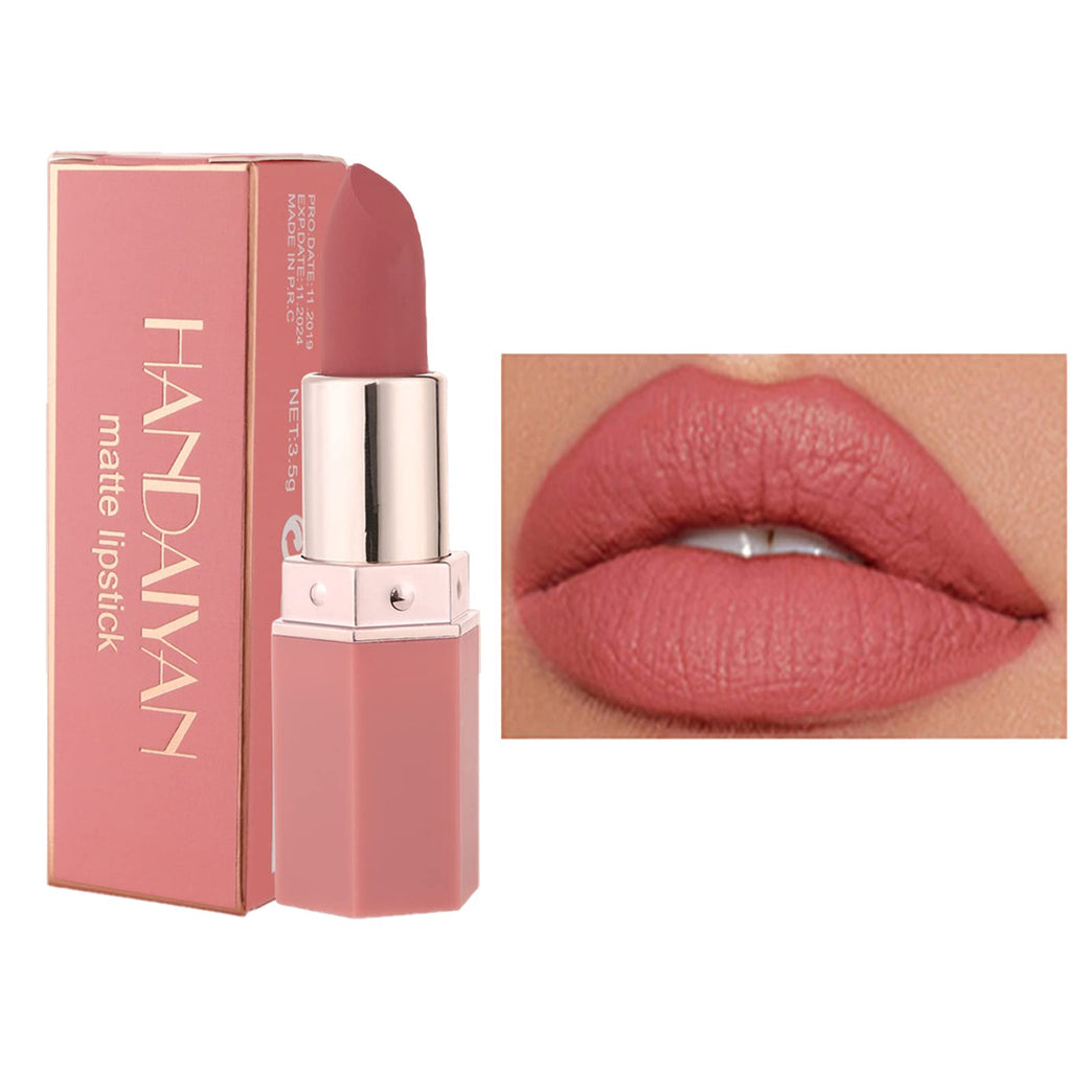 Silky Matte, Waterproof Lip Gloss with Full-Coverage Lip Color - Long Lasting, Non-Stick Velvet Lipstick in Honey Peach - Ideal Makeup Gift for Women