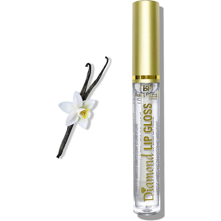 Beauty Forever Diamond Sheer Lip Gloss with Vitamin E and Vanilla Essence, Non-Sticky Hydrating Formula, 4ml (Clear 01)