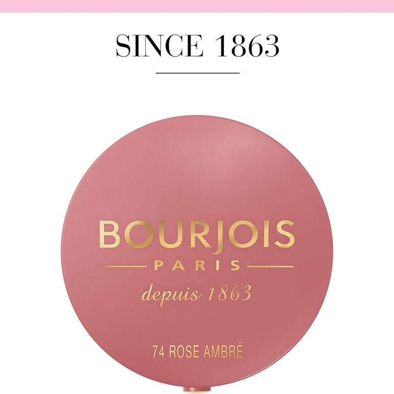 Bourjois Seamless Radiant Blush in 74 Rose Ambre Shade, 2.5g with Compact Mirror and Brush