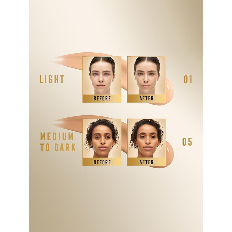 Max Factor Miracle Skin-Enhancing Concealer with Hydrating Hyaluronic Acid and Vitamin C, Shade 05 - Environmentally Friendly and Long-Lasting Coverage