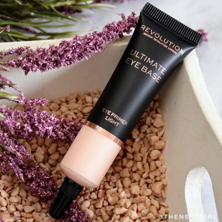 Revolution Ultimate Eye Base Makeup Primer for Long-Lasting Crease-Free Wear, Light, 15 ml - Vegan and Cruelty Free