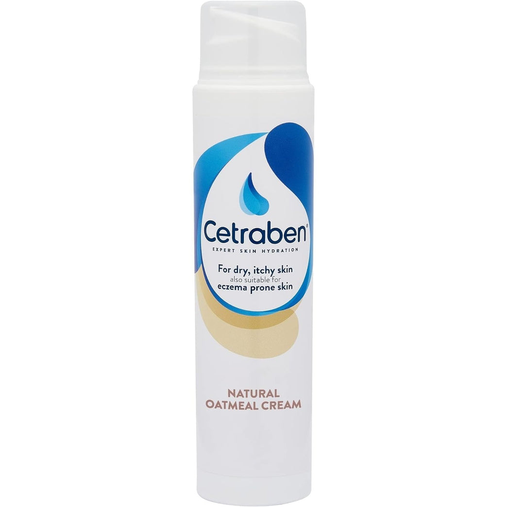 Cetraben Natural Oatmeal Cream Body Cream - Nourishing Moisturizer for Dry and Sensitive Skin (190g)