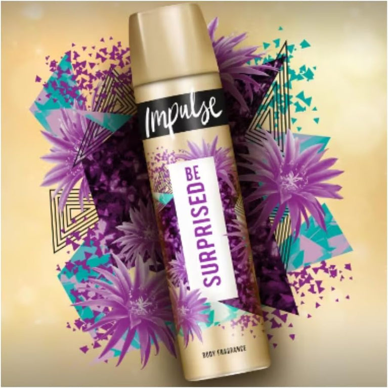 Impulse Variety Bundle - 3 Pack Body Fragrance Spray - Into Glamour, True Love, Be Surprised