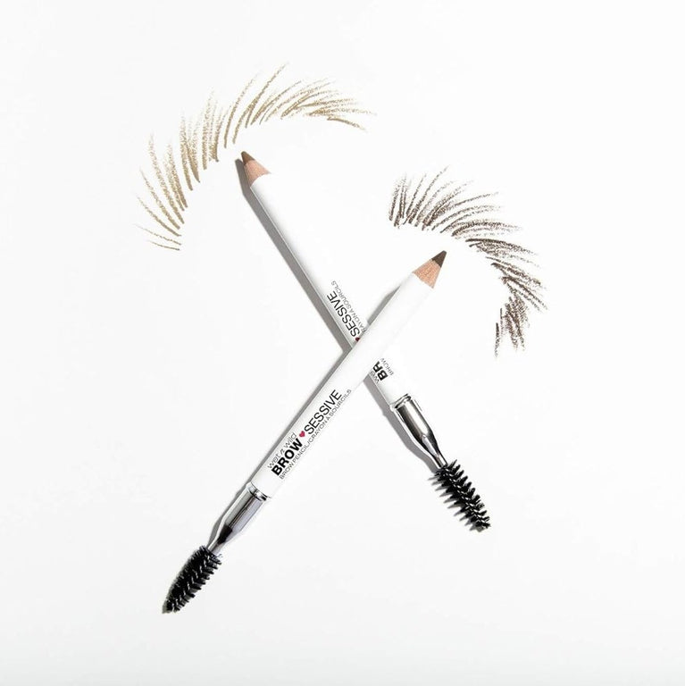 Wet 'n' Wild Brow-Sessive Medium Brown Eyebrow Pencil, Dual-Functional with Spoolie Brush, for Natural, Buildable Eyebrow Definition